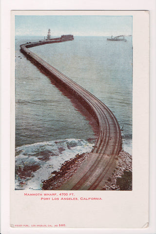 CA, LOS ANGELES - Port LA, Mammoth Wharf, Rieder postcard - A12302