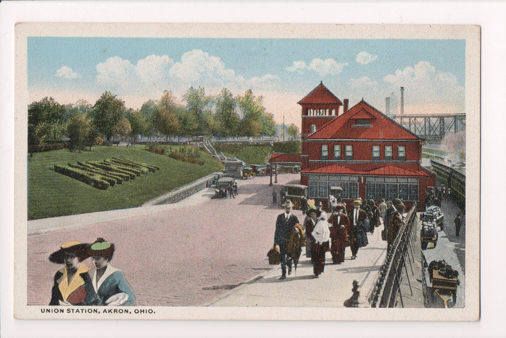 OH, AKRON - Union Station - vintage postcard - A12490