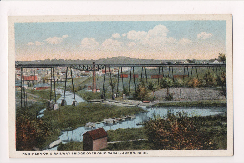 OH, AKRON - Northern Ohio Railway Bridge over Ohio Canal - A12497