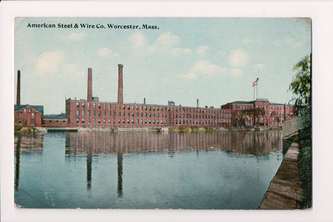 MA, Worcester - American Steel and Wire Co postcard - A12596