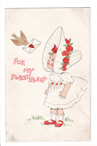 Valentine postcard - For my Sweetheart, BETSY BEAUTIES - Tuck No 22 - A17020