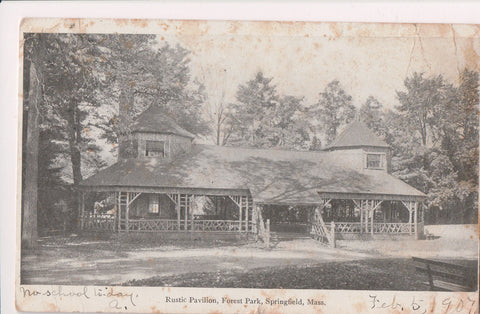 MA, Springfield - Forest Park Pavilion postcard - A17155