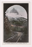 Train - Railroad - Cathedral Mountain No 2 Tunnel - Field, BC RPPC - A17253