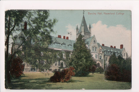 PA, Haverford - Barclay Hall at College, 1913 postcard - A17449