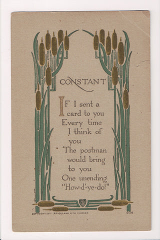 Greetings - Volland postcard - CONSTANT (SOLD, only email copy avail) A19002