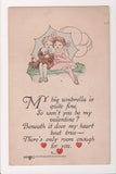 Greetings - Misc - Volland postcard #1489 - BIG UMBRELLA - A19003