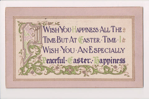 Easter - I WISH YOU HAPPINESS - A M Davis postcard - A19021