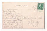 Easter postcard - ducklings swimming, water lilies - A19026