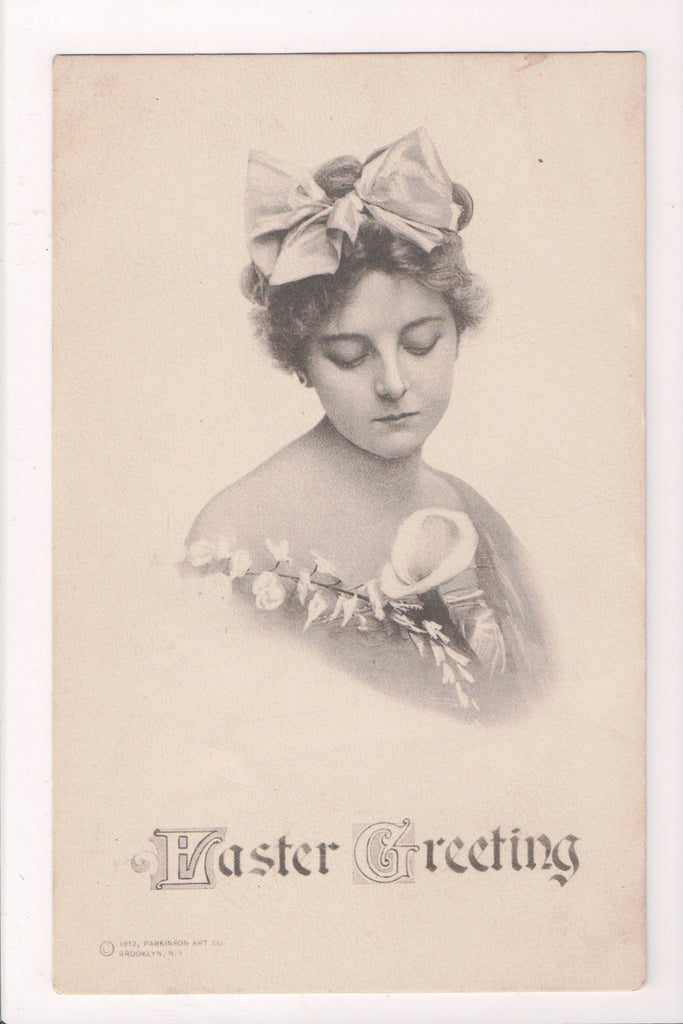 Easter - lady from the chest up looking down - Parkinson Art Co - A19033