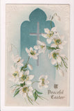Easter - A PEACEFUL EASTER - cross and flowers - Winsch back - A19035