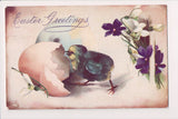Easter - Chick and cracked egg - Tuck postcard - A19049