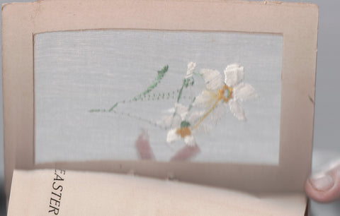 Easter - Flowers embroidered inside card - A19052