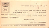 NY, NYC - HARPER & BROTHERS / Harpers magazine - Postal Card - A19099