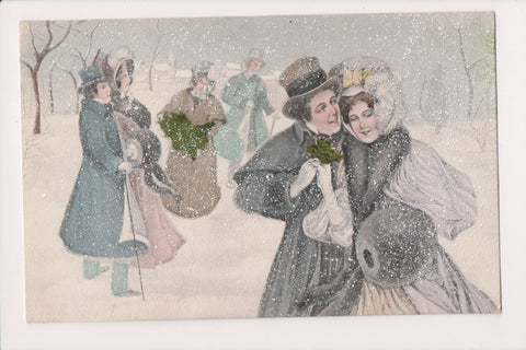 Xmas postcard - Christmas - winter scene #5203 - A19138