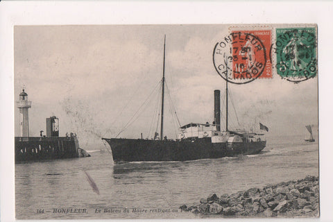 Ship Postcard - HONFLEUR - Dock, lighthouse - A19215