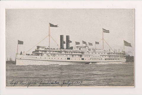 Ship Postcard - PURITAN - Fall River Line - A19243