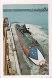 Ship Postcard - OMAHA - USS Omaha - submarine christening - A19279