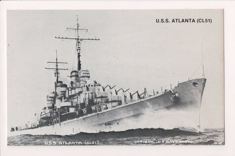 Ship Postcard - ATLANTA - USS Atlanta (CL51) - A19282