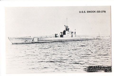 Ship Postcard - SNOOK - USS Snook (SS-279) - A19289
