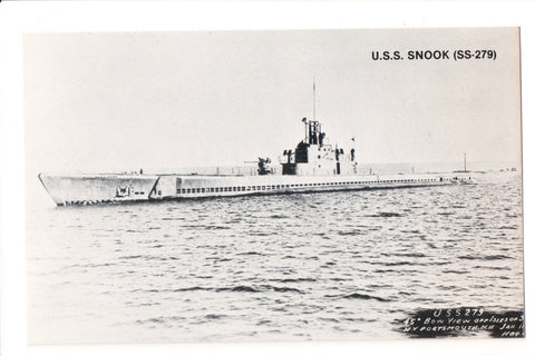 Ship Postcard - SNOOK - USS Snook (SS-279) - A19289