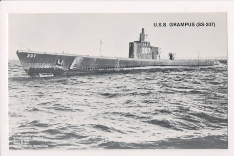 Ship Postcard - GRAMPUS - USS Grampus (SS-207) - A19290