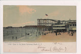 NY, ROCKAWAY BEACH - Long Island - Beach scene, roller coaster  (original SOLD) A19326