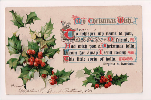 Xmas postcard - Christmas - Nister #196 - A19377