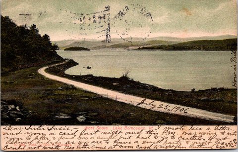 VT, Lake Bomoseen - West Shore - 1906 postcard - A19575