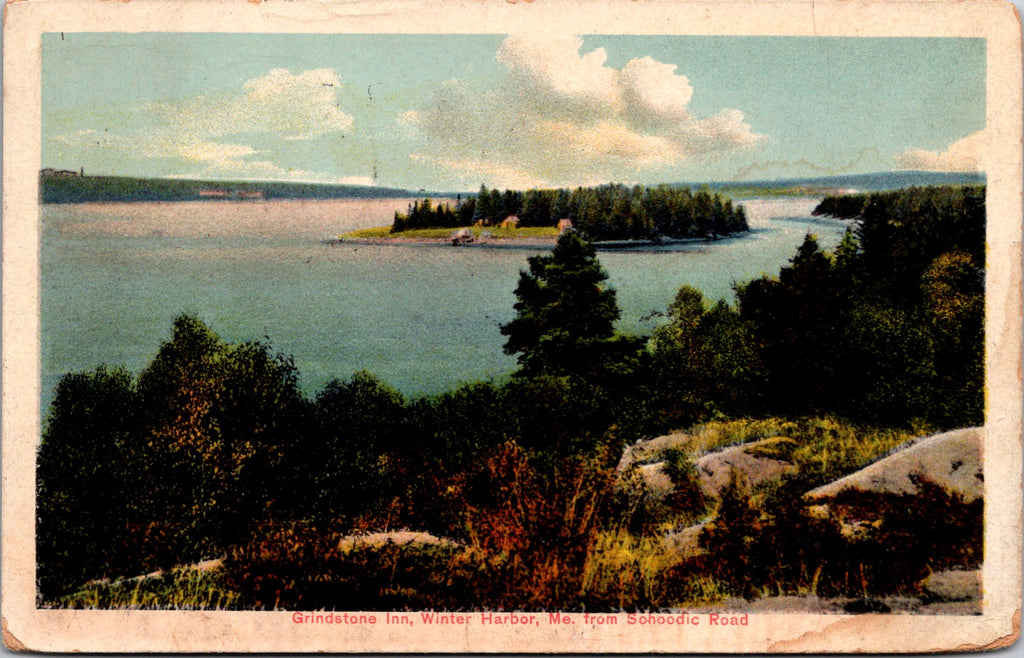 ME, Winter Harbor - Grindstone Inn, from Schoodic Rd postcard - A19584