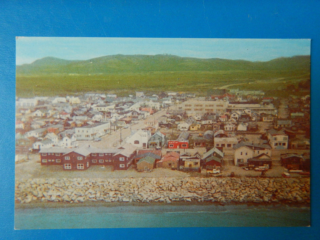 AK, Nome - aerial of the old gold town postcard - w00378