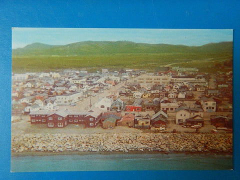 AK, Nome - aerial of the old gold town postcard - w00378