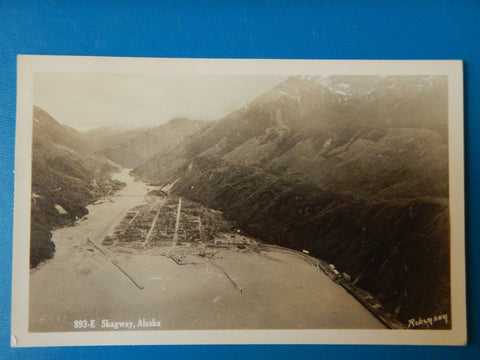 AK, SKAGWAY - Bird Eye view of town and area - Robinson RPPC - R00389