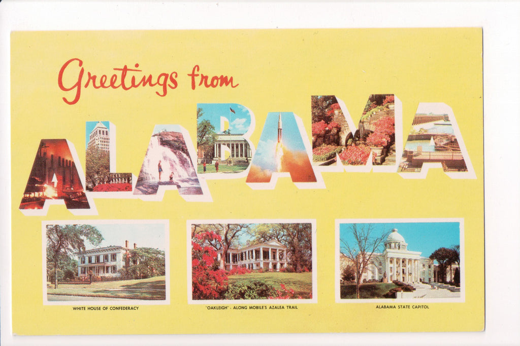 AL, Alabama - Greetings from, Large Letter postcard - B08008