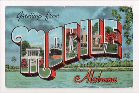 AL, MOBILE  - Greetings from, Large Letter postcard - G17033