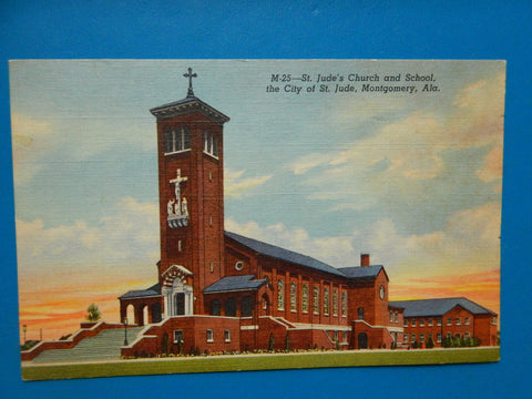AL, MONTGOMERY - St Judes Church and School postcard - H03206