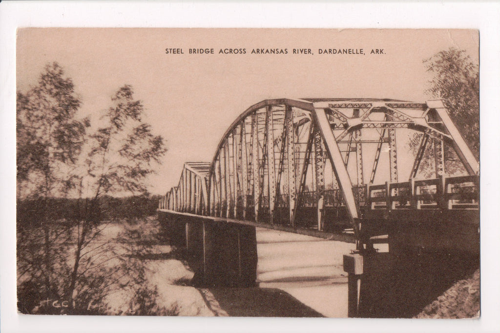 AR, DARDANELLE - Steel Bridge, river (original SOLD)- CR0015