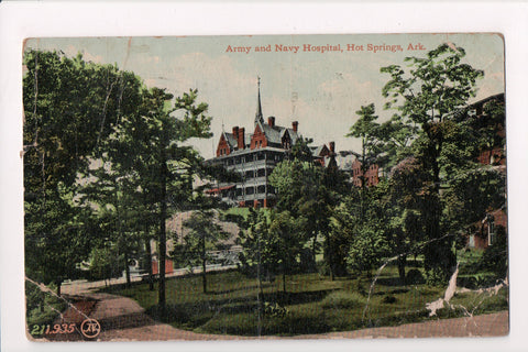 AR, HOT SPRINGS - Army and Navy Hospital - z17047 - postcard **DAMAGED / AS IS**