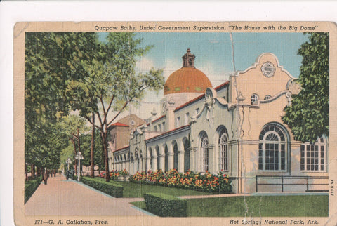 AR, HOT SPRINGS - National Park, Quapaw Baths - z17080 postcard **DAMAGED / AS IS*