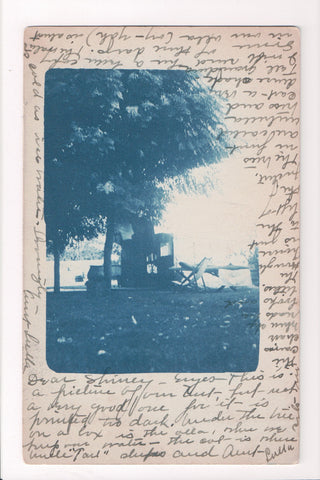 AZ, TEMPE - Camp site, cot etc - Cyanotype (original SOLD) w03604