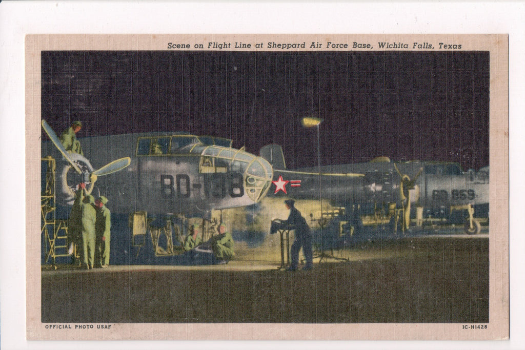 TX, WICHITA FALLS - Sheppard Air Force Base, Flight Line, plane (original SOLD) w03758