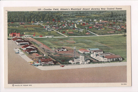 GA, Atlanta - Municipal Airport, Candler Field, @1944 postcard - E04230
