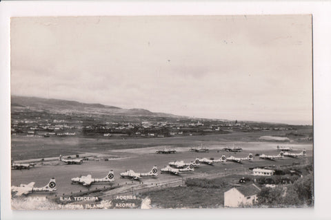 Foreign postcard - TERCEIRA ISLAND, Azores, Lagens, Lajes Airport (original SOLD) w03799