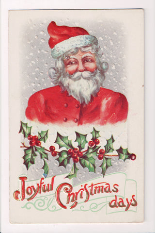 Xmas - Joyful Christmas Days - Short haired Santa, dbl breasted coat - @1910 - B