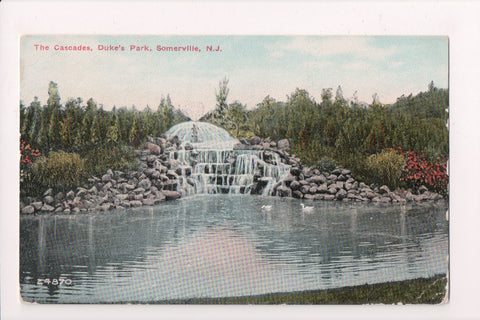 NJ, Somerville - Dukes Park, The Cascades postcard - B05077