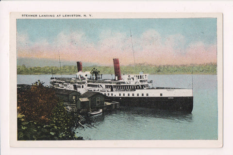 Ship Postcard - Steamer landing at Lewiston, NY (original SOLD) B05130