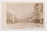 WI, Plymouth - Mill St - signs: Stolper Bros, Variety, Shoes - RPPC - B06061