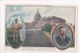 Misc - Military - Theodore Roosevelt president - @1907 info stats postcard - B0616