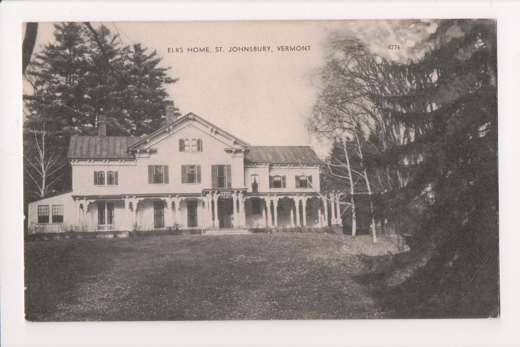 VT, St Johnsbury - Elks Home - vintage postcard - B06560