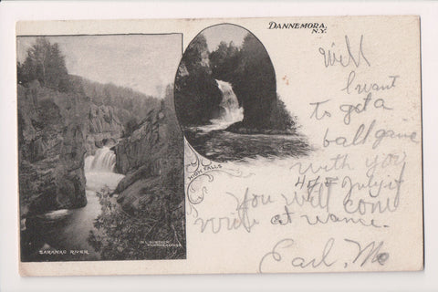 NY, DANNEMORA - High Falls, Saranac River - N L Burdick photographer - B06648
