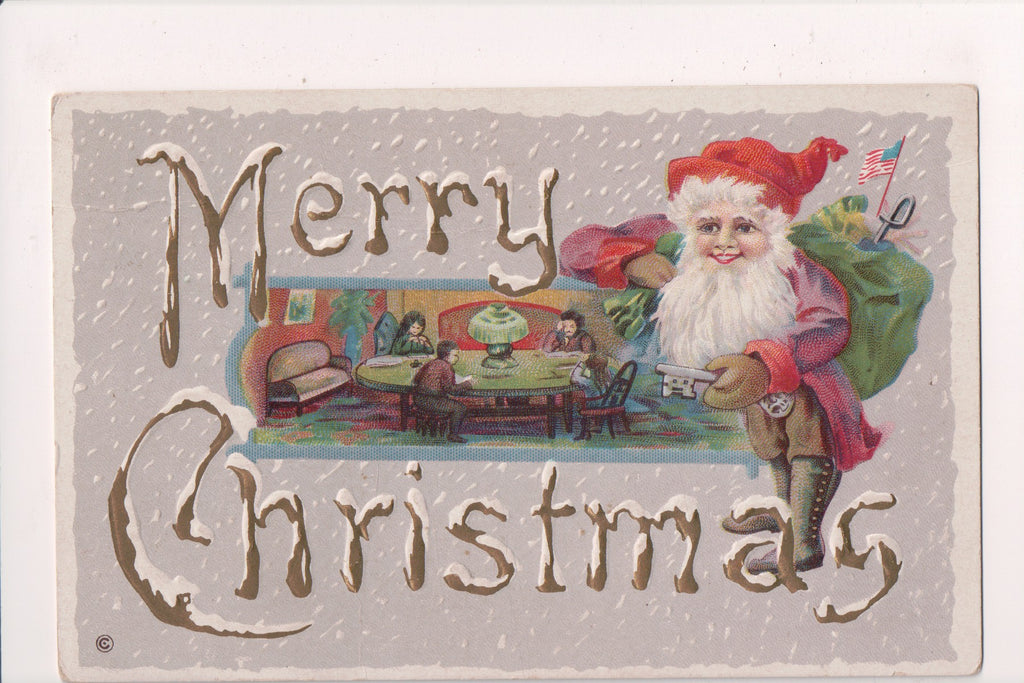 Xmas postcard - Christmas - Santa Elf - Merry Christmas - B08048